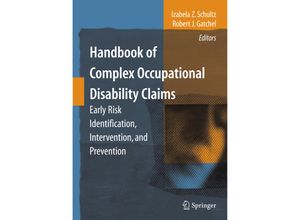9780387893839 - Handbook of Complex Occupational Disability Claims Kartoniert (TB)