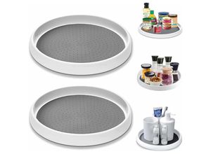 9780457000365 - Samsyoki 2 Stück Lazy Susan Drehteller 360° Drehbar Gewürzregal Organizer DrehtellKunststoff Küchenregal Gewürzhalter Drehbarer für Gewürzflaschen