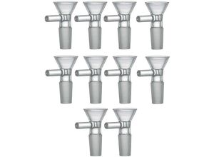 9780583503228 - Woosien - 10 Stück von Glas Trichter 14 mm Glas Trichter Adapter Handbuch klare Schüssel Rack klares Glas Trichter Schüssel Rac