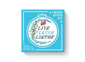 9780735377004 - Live Laugh Loathe Cross Stitch Kit - Brass Monkey Galison