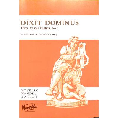 9780853603030 - Dixit dominus - 3 Vesper Psalmen 1