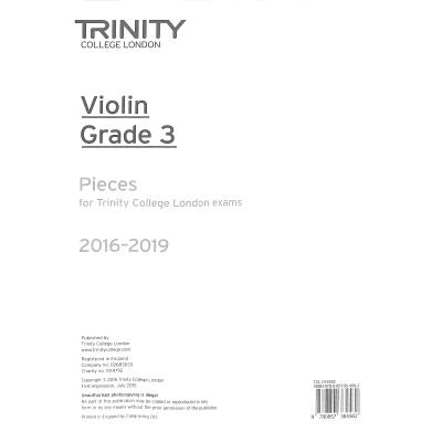 9780857364562 - Violin Grade 3 2016-2019
