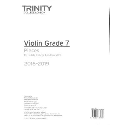 9780857364609 - Violin grade 7 2016-2019