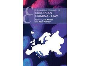 9781108799799 - The Cambridge Companion to European Criminal Law Taschenbuch