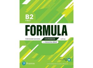 9781292391410 - Formula B2 First Coursebook with key & eBook Kartoniert (TB)