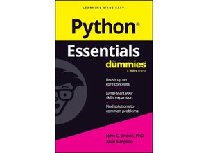 9781394263479 - Python Essentials For Dummies - John C Shovic Alan Simpson Kartoniert (TB)