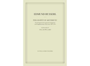 9781402015465 - Philosophy of Arithmetic - Edmund Husserl Gebunden