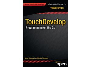 9781430261360 - TouchDevelop - Nigel Horspool Nikolai Tillmann Judith Bishop Kartoniert (TB)