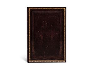 9781439735190 - Paperblanks | Black Moroccan | Old Leather Collection | Hardcover | Midi | Lined | Elastic Band Closure | 144 Pg | 120 GSM