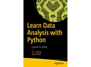 9781484234853 - Learn Data Analysis with Python - A J Henley Dave Wolf Kartoniert (TB)