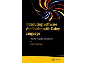 9781484279779 - Introducing Software Verification with Dafny Language - Boro Sitnikovski Kartoniert (TB)