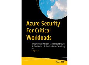 9781484289358 - Azure Security For Critical Workloads - Sagar Lad Kartoniert (TB)