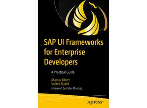 9781484295342 - SAP UI Frameworks for Enterprise Developers - Marius Obert Volker Buzek Kartoniert (TB)