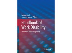 9781493912445 - Handbook of Work Disability Kartoniert (TB)