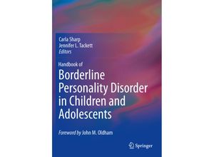 9781493934881 - Handbook of Borderline Personality Disorder in Children and Adolescents Kartoniert (TB)