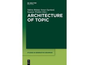 9781501524967 - Architecture of Topic Kartoniert (TB)