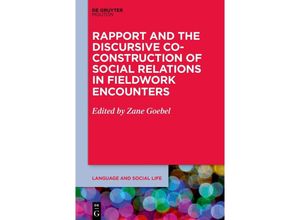 9781501525353 - Rapport and the Discursive Co-Construction of Social Relations in Fieldwork Encounters Kartoniert (TB)