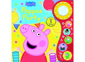 9781503758896 - Peppa Pig - Peppas Party - Soundbuch mit Lichteffekt - interaktives Pappbilderbuch mit leuchtendem Kristall-Licht und je 5 zauberhaften Geräuschen und Liedern - Peppa Wutz Gebunden