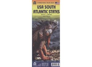 9781553419334 - International Travel Map ITM USA South Atlantic States Karte (im Sinne von Landkarte)