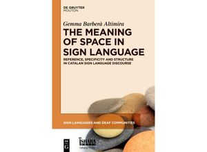 9781614518662 - The Meaning of Space in Sign Language - Gemma Barberà Altimira Gebunden