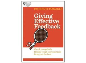 9781625275424 - Giving Effective Feedback - Harvard Business Review Kartoniert (TB)