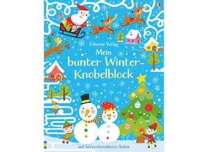 9781789411058 - Usborne Mitmach-Blöcke   Mein bunter Winter-Knobelblock - Simon Tudhope Kartoniert (TB)