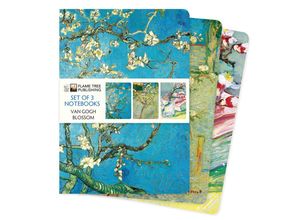 9781804175538 - Dreier Set DIN-A5-Format-Notizbücher Vincent van Gogh Blüten