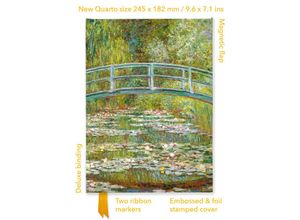 9781804177563 - Premium Notizbuch Quartformat Claude Monet Die japanische Brücke