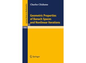 9781848821897 - Geometric Properties of Banach Spaces and Nonlinear Iterations - Charles Chidume Kartoniert (TB)