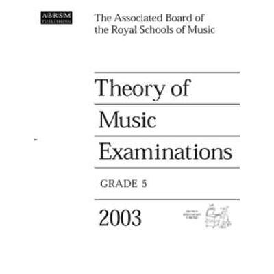 9781860964381 - Theory of music examinations grade 5 - 2003