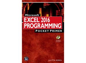 9781942270829 - Pocket Primer   Microsoft Excel 2016 Programming Pocket Primer - Julitta Korol Kartoniert (TB)