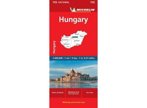 9782067261433 - Hungary - Michelin National Map 732 - Michelin Karte (im Sinne von Landkarte)