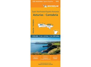 9782067263017 - Michelin Asturias Cantabria Motoring and tourist map 1250000 Karte (im Sinne von Landkarte)