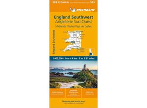 9782067263970 - Michelin Wales England Süd-West Midlands Karte (im Sinne von Landkarte)