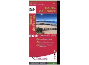 9782758550853 - IGN Cartes régionales   NR01   NR01 Hauts de France Karte (im Sinne von Landkarte)