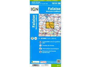 9782758553076 - IGN topographische Karte 125T Série Bleue   1614SB   1614SB Falaise Morteaux Karte (im Sinne von Landkarte)