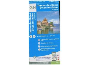 9782758554004 - IGN topographische Karte 125T Série Bleue   3428ET   3428ET Thonon-les-Bains Evian-les-Bains Karte (im Sinne von Landkarte)