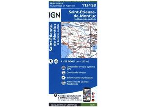 9782758554042 - IGN topographische Karte 125T Série Bleue   1124SB   1124SB Saint-Etienne de Montluc La Bernerie en Retz Karte (im Sinne von Landkarte)