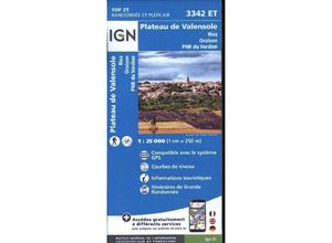 9782758554110 - IGN topographische Karte 125T Série Bleue   3342ET   3342ET Plateau Valensole Karte (im Sinne von Landkarte)