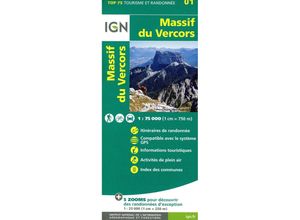 9782758554714 - IGN topographische Karte 175T   Massif du Vercors Karte (im Sinne von Landkarte)