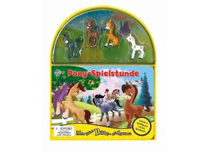 9782764334737 - Mini Spiel- und Beschäftigungsbuch - Pony-Spielstunde Spielbuch + 4 Spielfiguren + ausklappbare Spielmatte