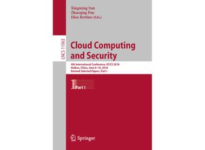 9783030000059 - Cloud Computing and Security Kartoniert (TB)