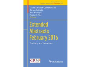 9783030000264 - Extended Abstracts February 2016 Kartoniert (TB)