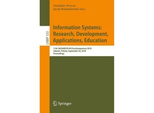 9783030000592 - Information Systems Research Development Applications Education Kartoniert (TB) 9783030000592 - Information Systems Research Development Applications Education Kartoniert (TB)