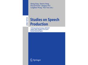 9783030001254 - Studies on Speech Production Kartoniert (TB)