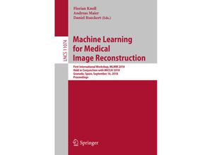 9783030001285 - Machine Learning for Medical Image Reconstruction Kartoniert (TB)