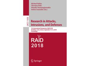 9783030004699 - Research in Attacks Intrusions and Defenses Kartoniert (TB)