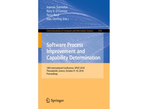 9783030006228 - Software Process Improvement and Capability Determination Kartoniert (TB)