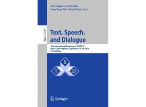 9783030007935 - Text Speech and Dialogue Kartoniert (TB)