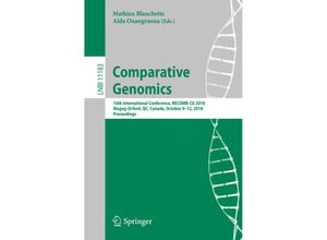 9783030008338 - Comparative Genomics   Lecture Notes in Computer Science Bd11183 Kartoniert (TB)